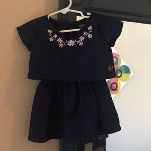 Infant girls denim dress